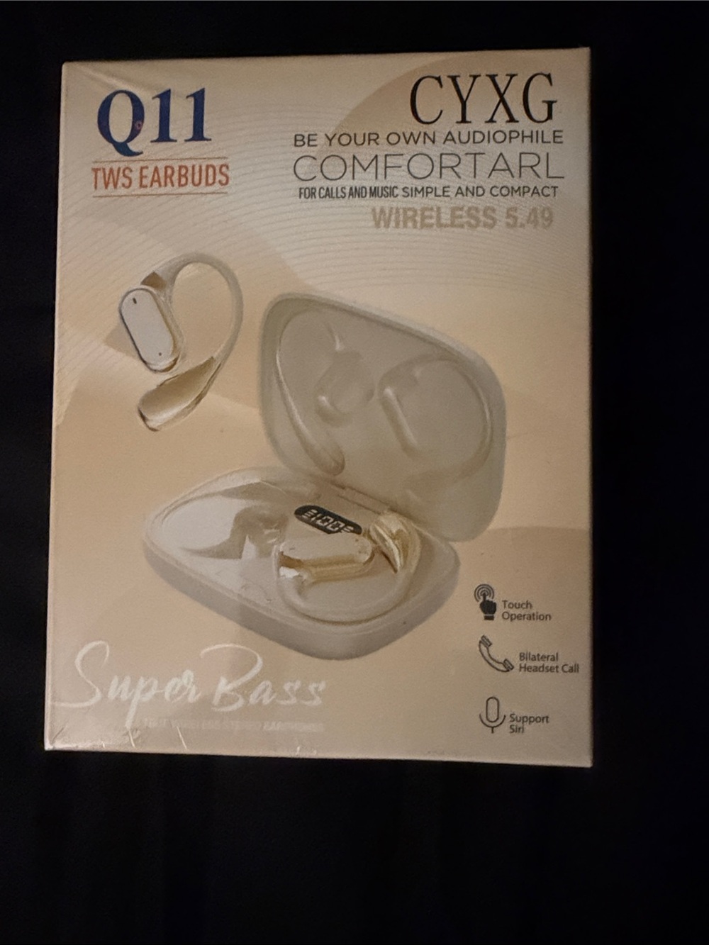 Q11 CYXG Wireless TWS Earbuds - White/Gold